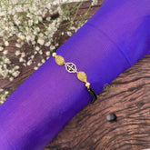 Vriksham AD Stone Floral With Two Drop  Mangalsutra Bracelet With Gold Plating-G18779